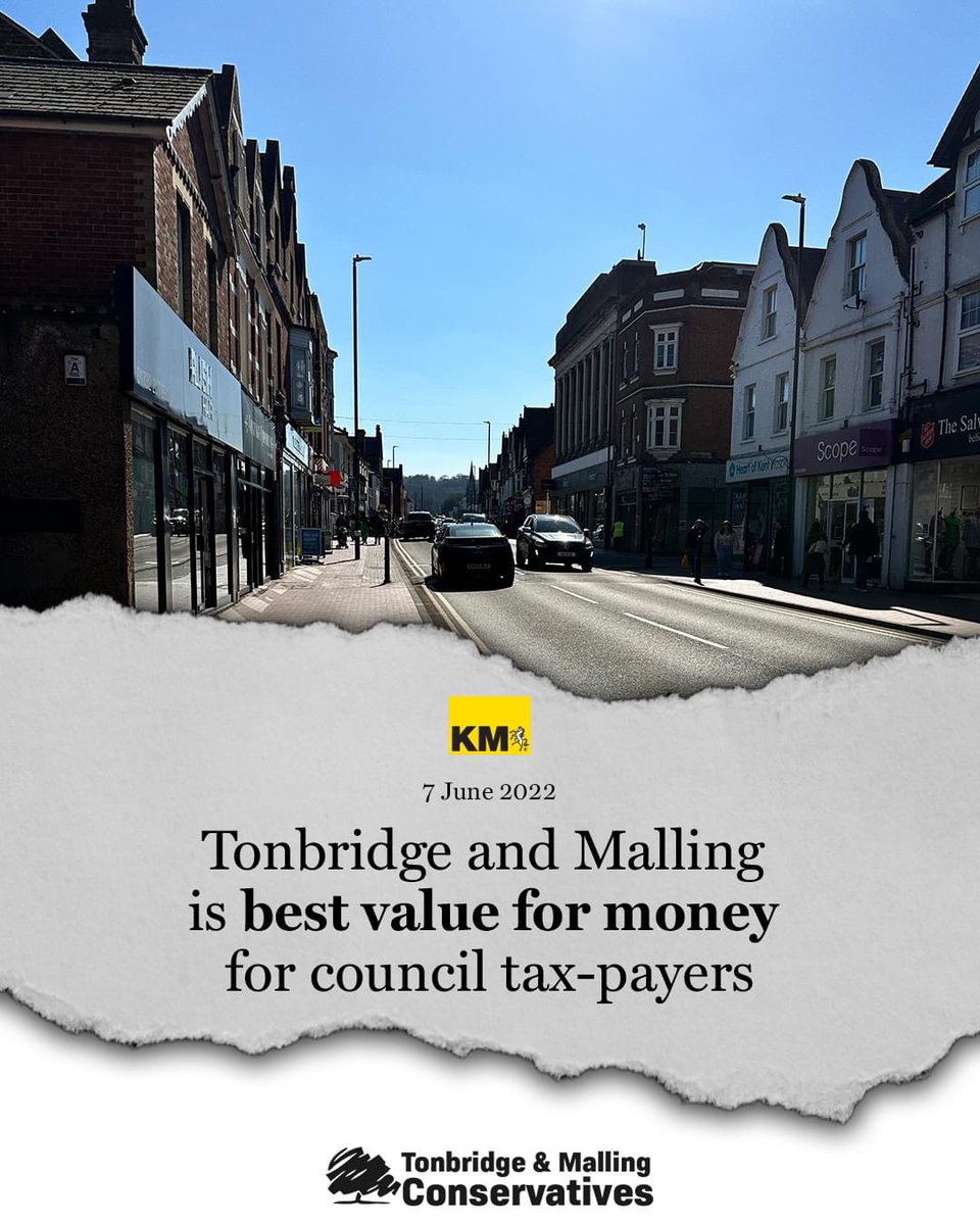 Your #Conservative led Tonbridge &amp; Malling Borough Council is the best value for money local authority in Kent❗️