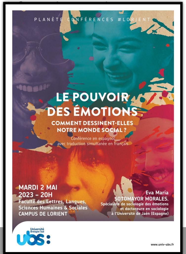 Eva Sotomayor <a href="/SotomayorEva/">Eva Sotomayor</a>  de la Universidad de Jaén <a href="/ujaen/">Universidad de Jaén</a> imparte la Conferencia "El poder de las emociones. ¿Cómo dan forma a nuestro mundo social?" en Planète Conférences #Lorient <a href="/UBS_universite/">UBS_universite</a>