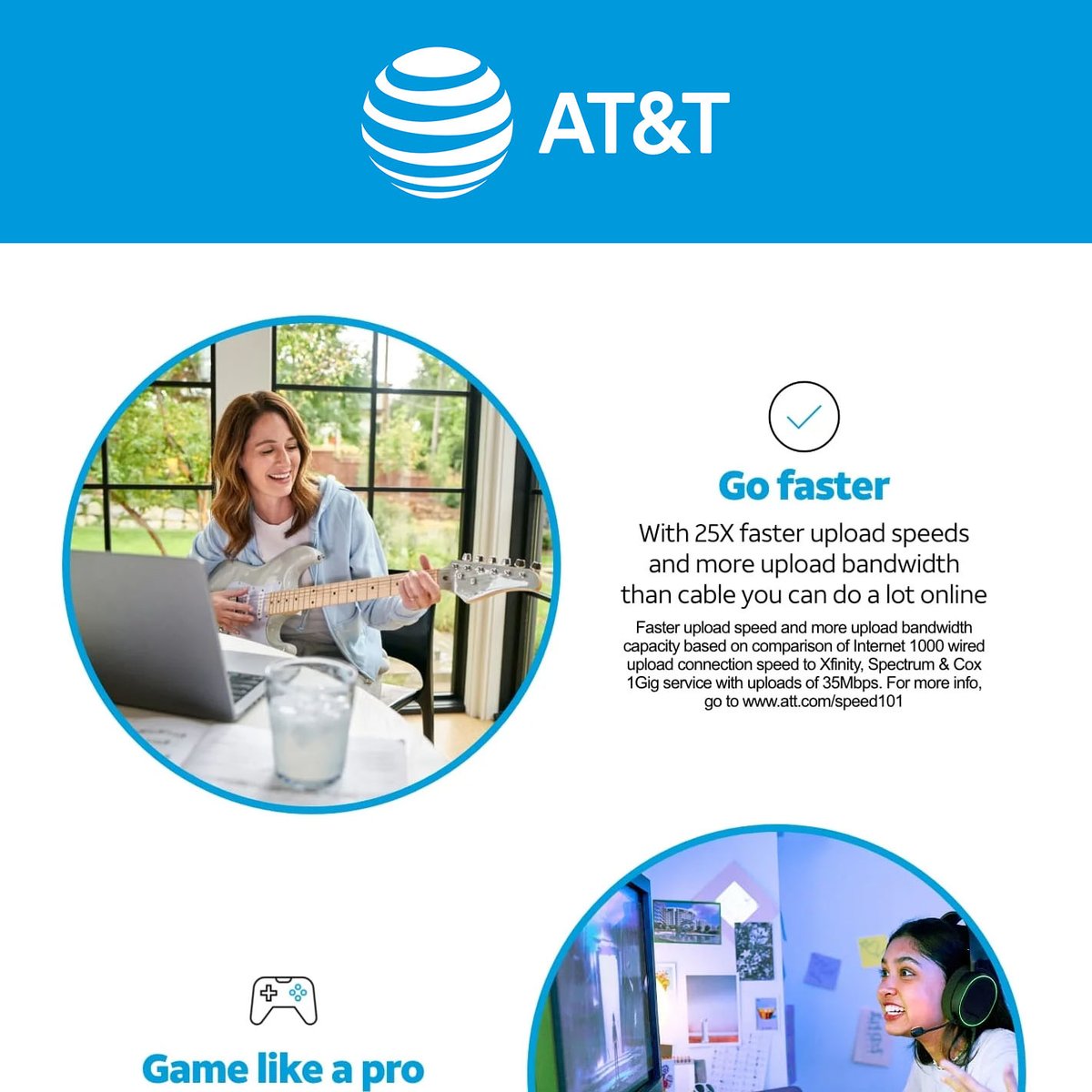 MerBrumwell's tweet photo. Spotted for AT&amp;T 📸 Meredith rocking that guitar 🎸 and Elijah rocking that Zoom call 💻 https://t.co/t0OTRhxT5E