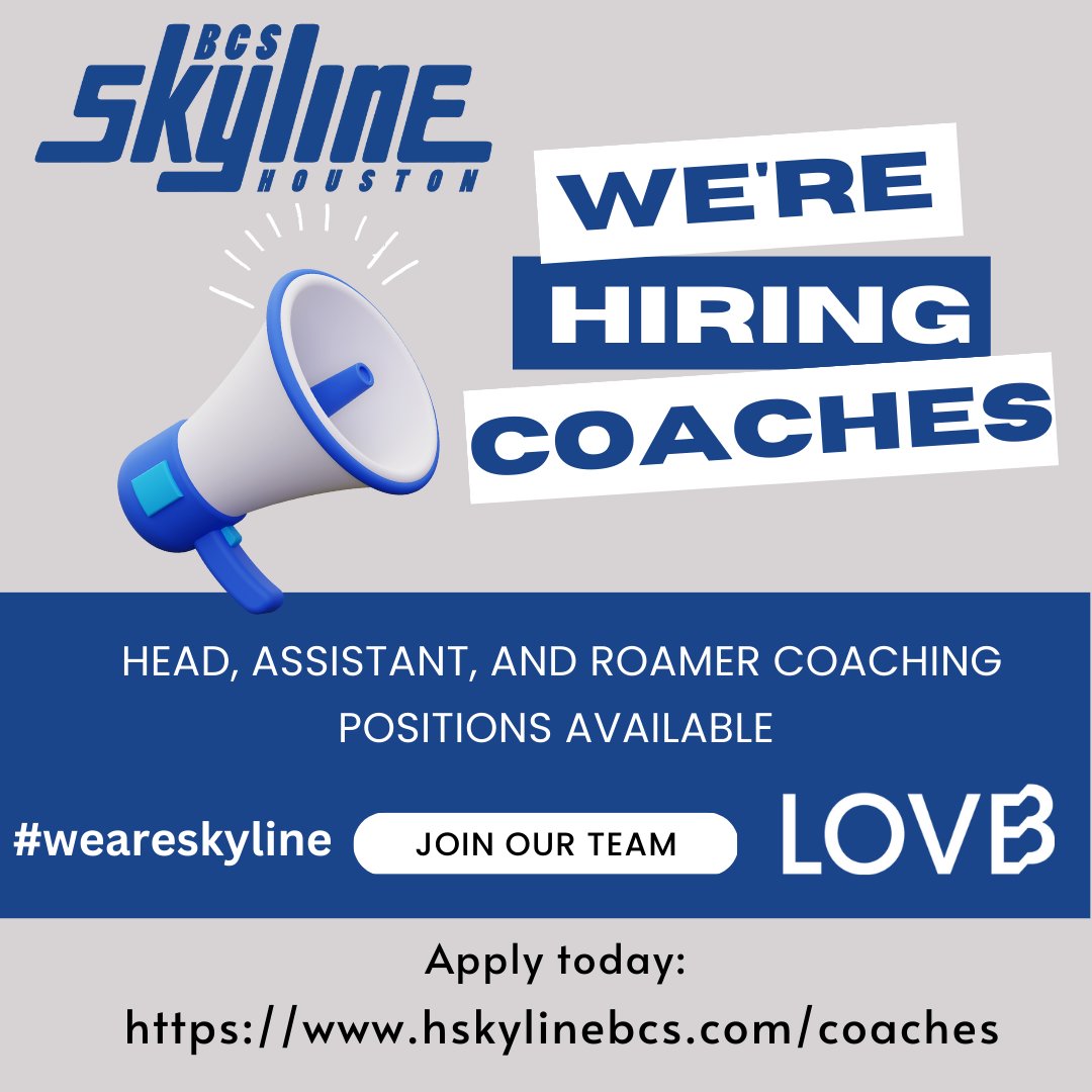 We are hiring coaches for the 2023-24 season. Apply today! #weareskyline hskylinebcs.com/coaches