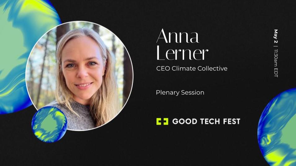 We're on our way to <a href="/GoodTechFest/">Good Tech</a> in DC. Excited to meet other data nerds, builders, and humanitarians who believe in the power of technology to advance planetary health for future generations.

If you're there, don't miss our CEO <a href="/annalerner/">Anna Lerner</a>'s announcement on stage tomorrow 🤩