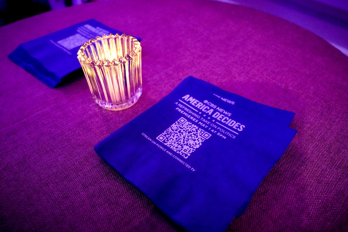 CBSNewsPress's tweet photo. T-minus four hours before the debut of our new @CBSNews Streaming show #AMERICADECIDES. We celebrated the launch during #WHCD weekend. Don't miss the show today at 5pm ET. 📰🇺🇸READ the full details in the press release here: https://t.co/VuZtmYyhea #CBSNewsStreaming #politics https://t.co/exKLPua2Jv