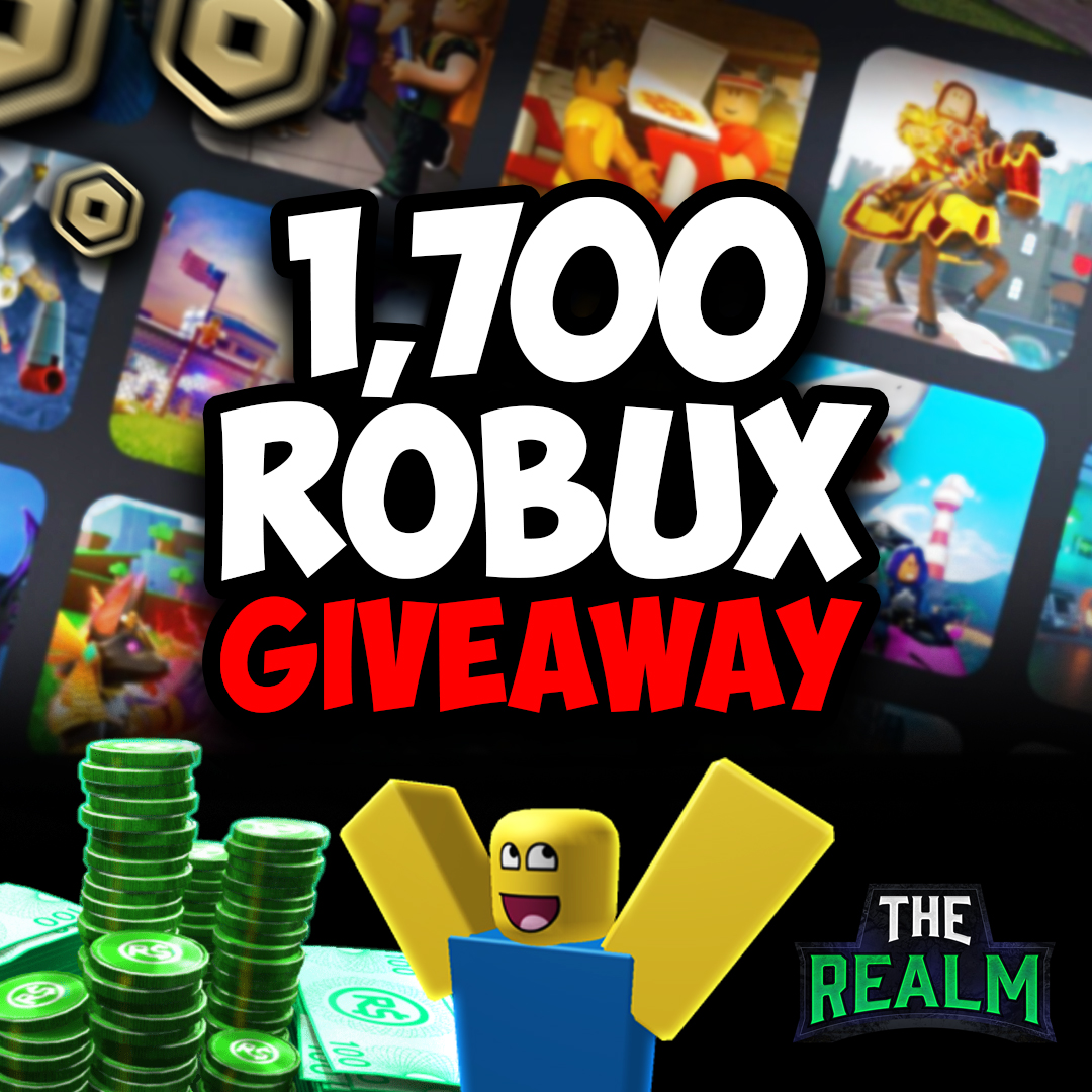 Realm Development Studio on X: 🎁😱1,700 ROBUX Giveaway😱🎁 The