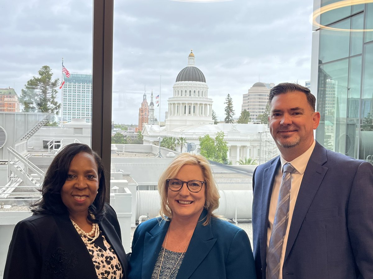 @LosAngelesCOE is represented well in Sacramento today as we advocate for the Diversity in Educational Leadership Pipeline Initiative. Aaron Dover, Rebecca Summers, and Pamela Gibbs (LACOE gov. relations) after meeting with <a href="/AsmBlancaRubio/">Assemblywoman Rubio</a> staff. #DELPI #CALeg #Leadersofcolor