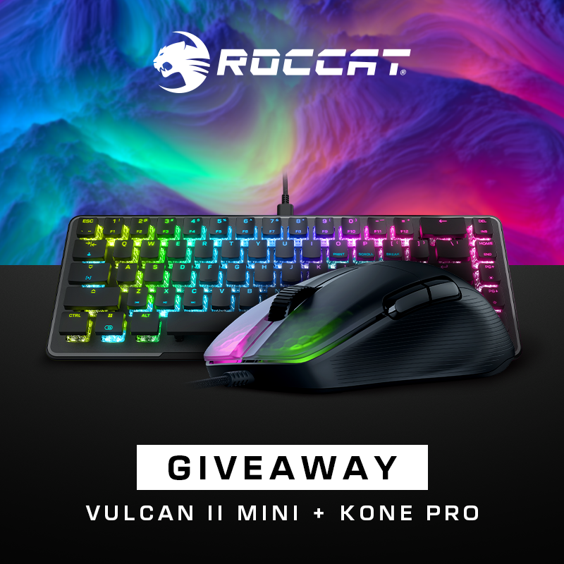 TurtleBeachPC's tweet photo. A new month means a new giveaway! 📦

This month, we're giving away...

⌨️ Vulcan II Mini
🖱️ Kone Pro

To enter, simply follow us and follow the instructions here:
https://t.co/j1YxHrx2uF https://t.co/F09XHhUTo2