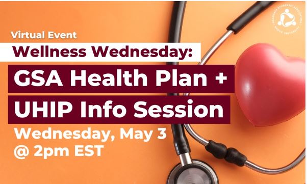 Virtual Grad Health Info Session for GSA and UHIP Health Plans. May 3rd @2pm. 
Email: health@brockgsa.ca for more information
#brockgsa #brockinternational #UHIP #Healthplans