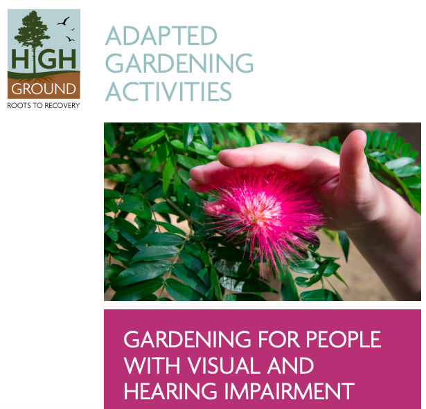 HighGround_UK's tweet photo. Our Adapted Gardening Guide for people with visual and hearing impairments is a really useful tool for individuals, and clinical staff, alike. Links to great guidance from the @RNIB and @thrivecharity.
@theRCOT
https://t.co/44qpnY8pWJ
#outdoorsisbetter #rootstorecovery https://t.co/CA4EkrHTMC