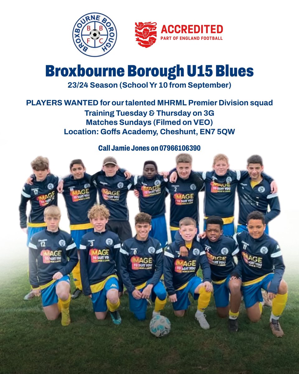 Matt’s team are looking for 1 or 2 additions for next seasons 23/24 U15 MHRML Prem Division side. #SquadBooster