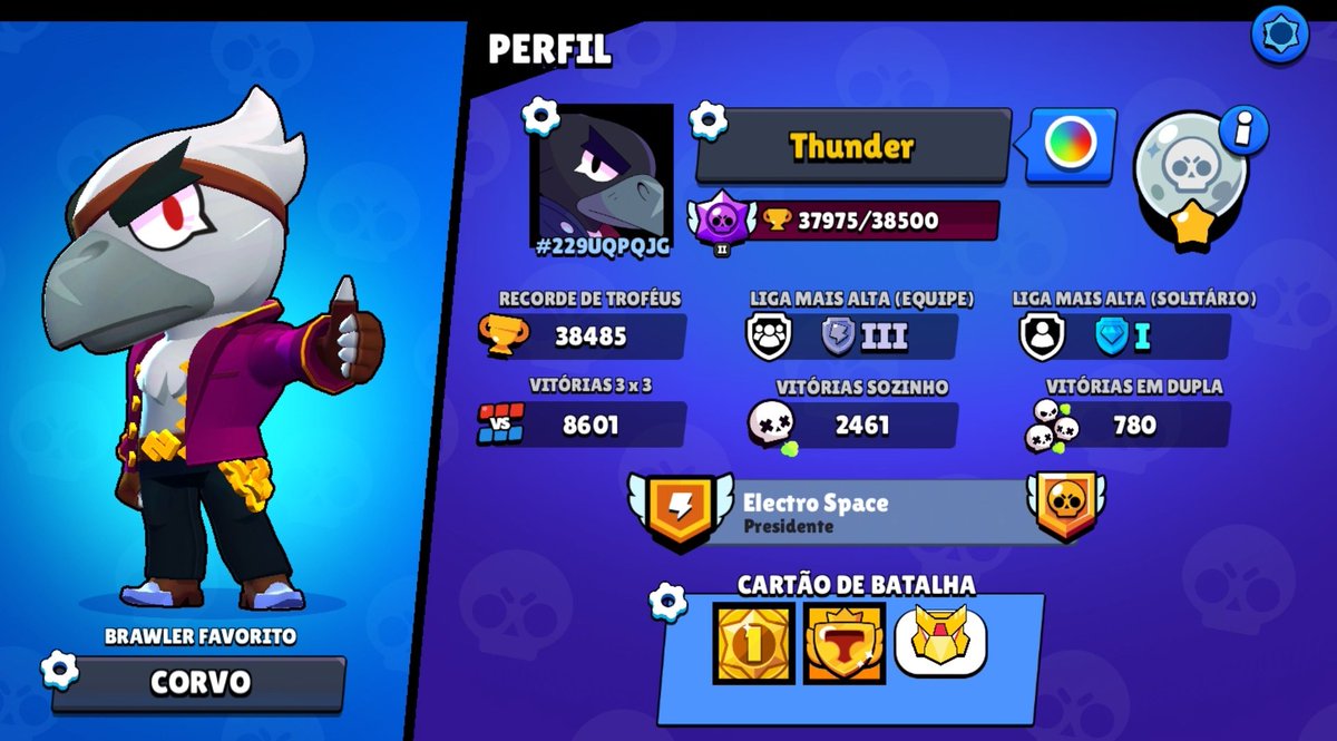 ThunderFoFo's tweet photo. Obrigado a todos que fizeram isso ser possível!
Hoje 01 de maio de 2023 chegamos a MESTRE!!!
Clube: Electro Space
#ElectroSpace #BrawlStarsBrasil #BrawlStars https://t.co/oo6Daxho8d