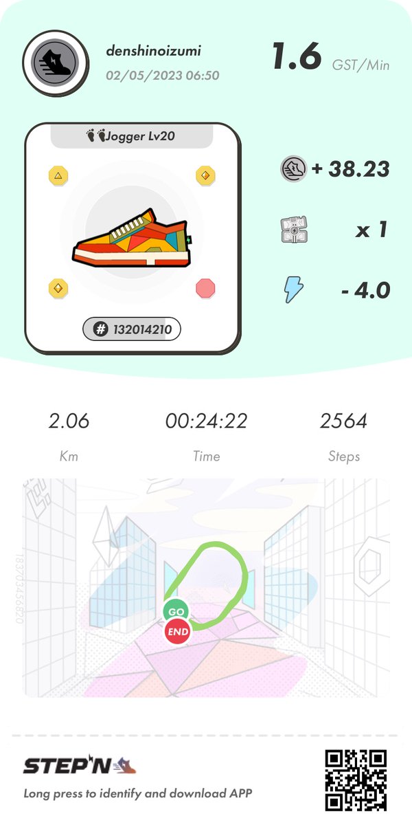 denshinoizumi's tweet photo. #STEPN #WALKWITHSTEP #SWEATCOIN https://t.co/Ol1KcPGFzD