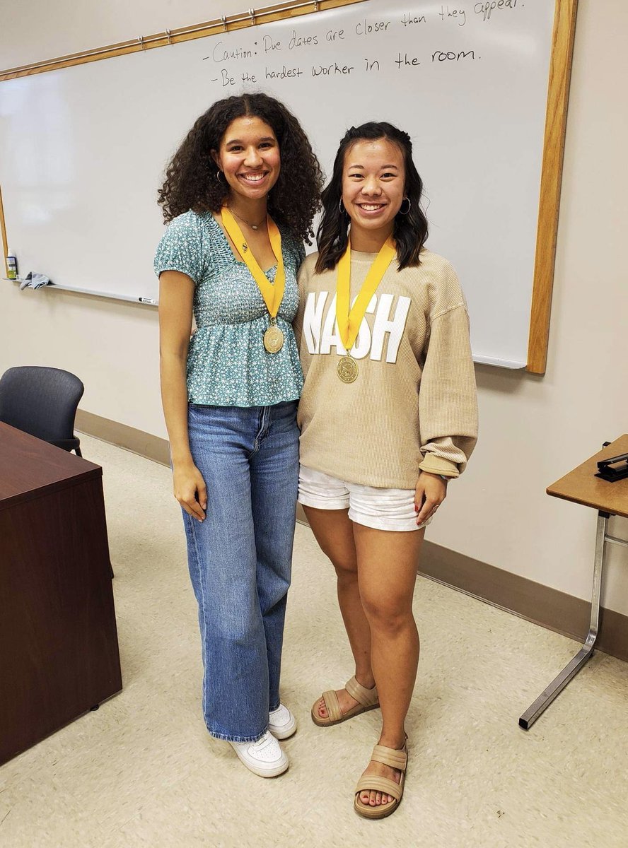 Outgoing Upsilon Sigma President Lexi Tabbs and incoming Upsilon Sigma President Emma Mask! #IAmPTK #PhiThetaKappa #PTK <a href="/PHITHETAKAPPA/">Phi Theta Kappa Honor Society</a> <a href="/ItawambaCC/">Itawamba CC</a> #TheBestStartHere