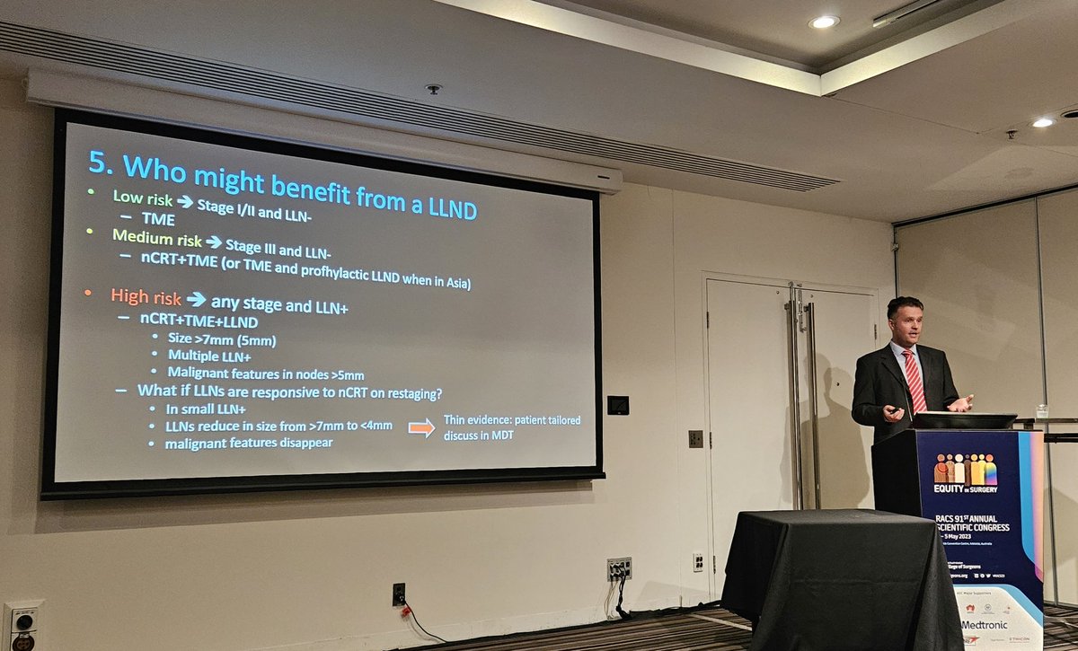 Tarik Sammour (@tarik_sammour) on Twitter photo .<a href="/HiddeKroon/">Hidde Kroon</a> gives a bleeding edge update on management of LPLND in rectal cancer.
#RACS23 <a href="/RACSurgeons/">RACSurgeons</a> .<a href="/HiddeKroon/">Hidde Kroon</a> gives a bleeding edge update on management of LPLND in rectal cancer.
#RACS23 <a href="/RACSurgeons/">RACSurgeons</a>