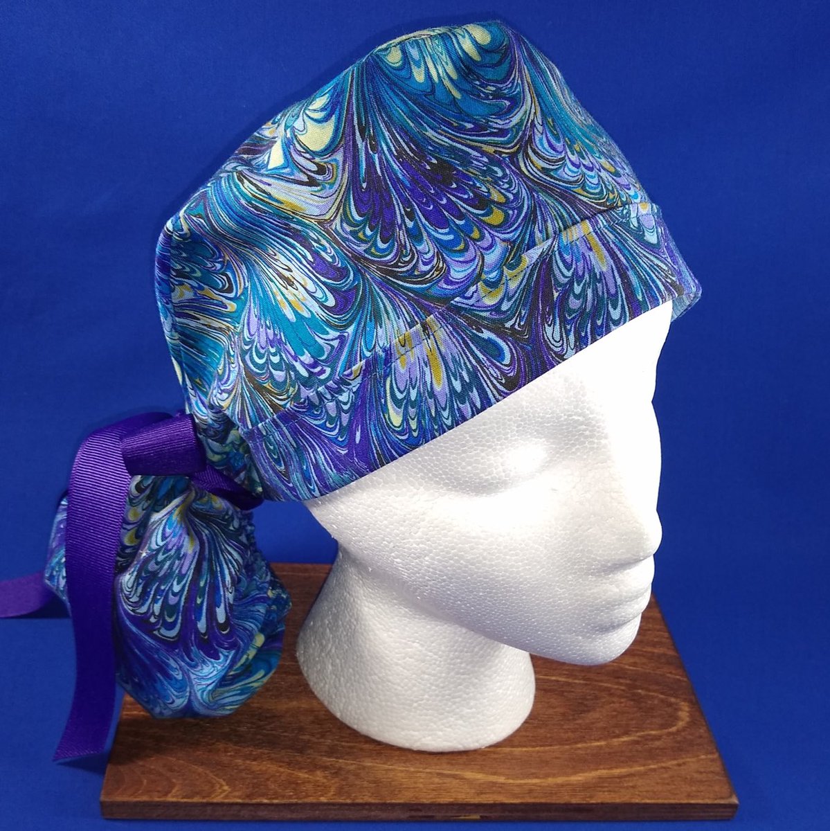 Now 20% off in my #etsy shop: Peacock Oil Slick Print Ponytail Scrub Cap #nurses #nursegift #giftsunder20 #nurselife #giftideas #hat #firstresponder etsy.me/3oVvoVA