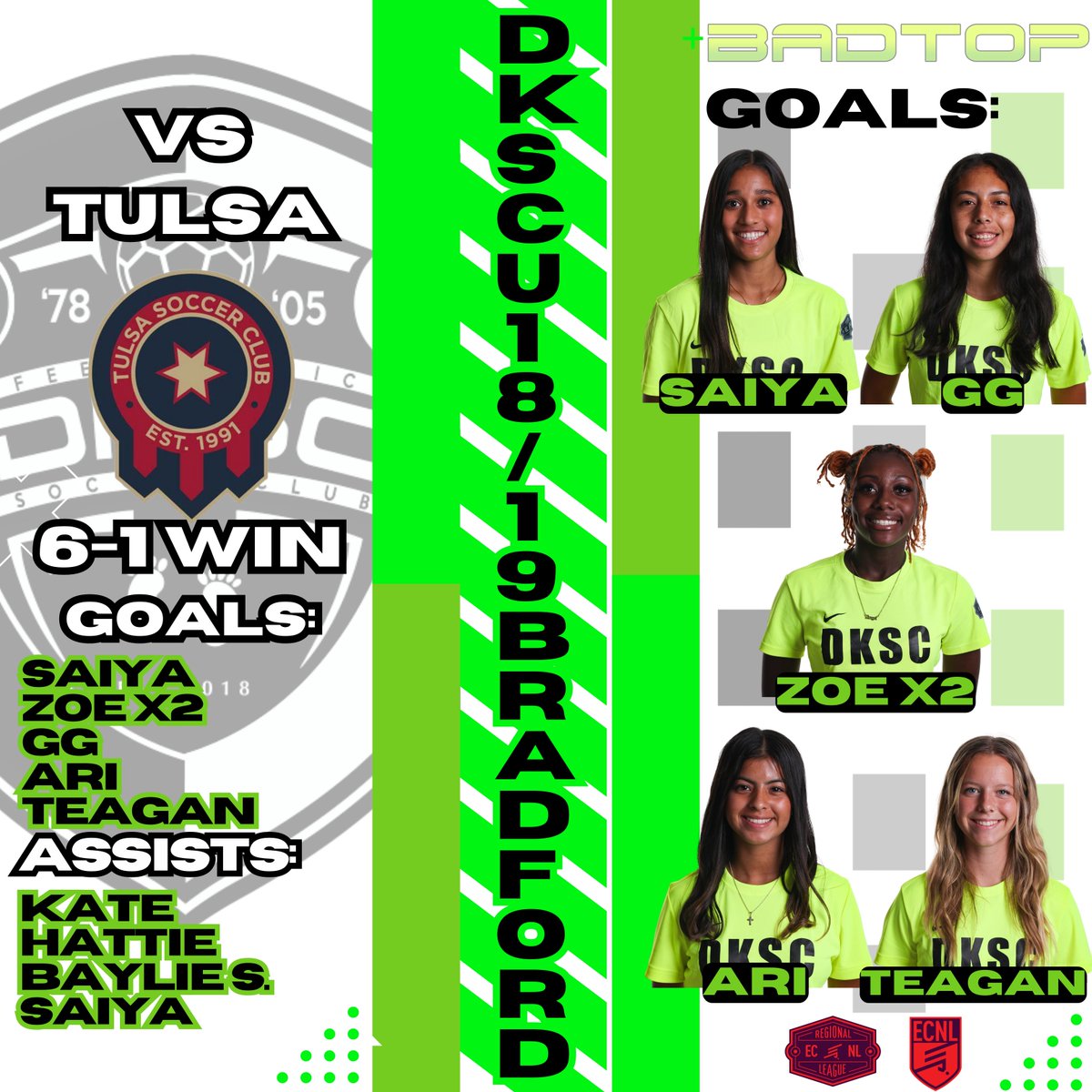 DKSC U18/U19 ECNL-RL tweet media