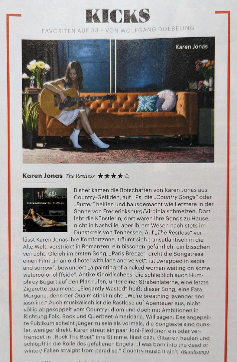 jl_manfre's tweet photo. Hey, it's artist Karen Jonas and my photo in GERMAN ROLLING STONE magazine. 🙌❤️ https://t.co/0y5RMDRNuv
