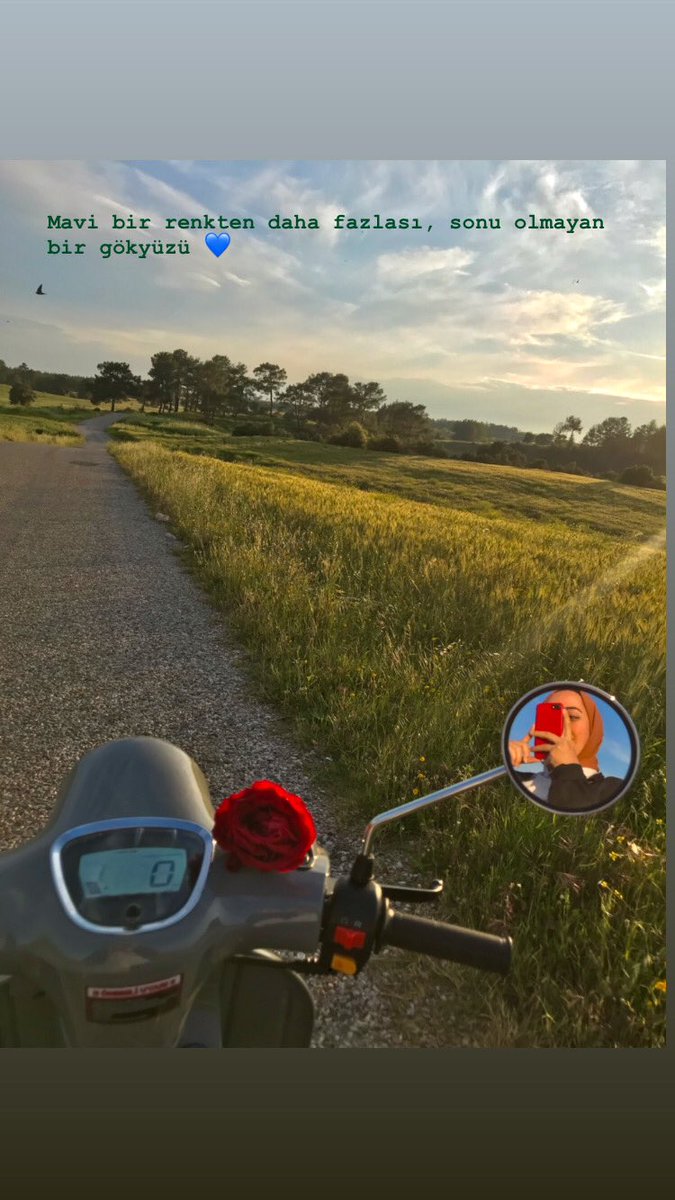 Motorum, gökyüzü ve benn 🌸