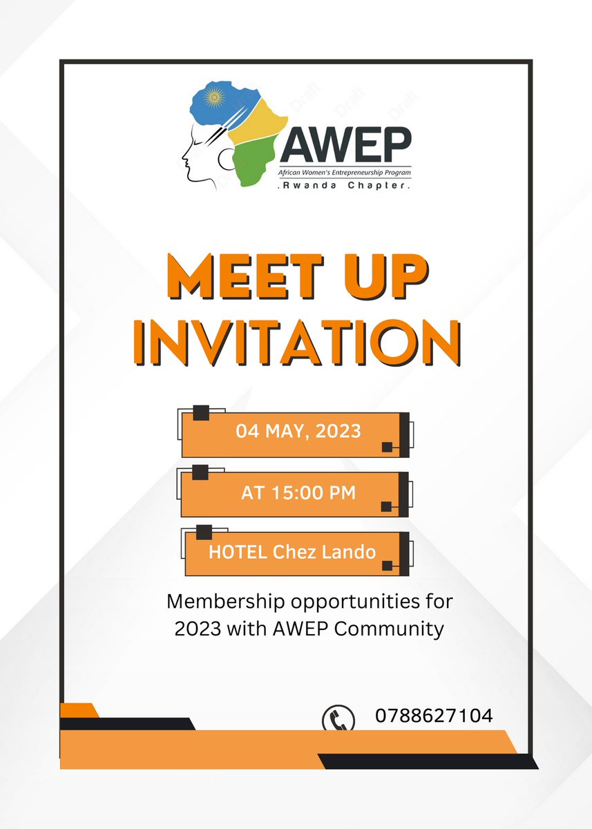 Are you a woman entrepreneur based in Rwanda looking to join a network of women entrepreneurs for your export and expansion journey on the African &amp; global market?
You are invited to register :eventbrite.com/e/awep-rwanda-…
<a href="/AWERwanda/">Academy for Women Entrepreneurs / Rwanda</a> <a href="/RDBrwanda/">Rwanda Development Board</a> 
#africanwomeninbusiness
