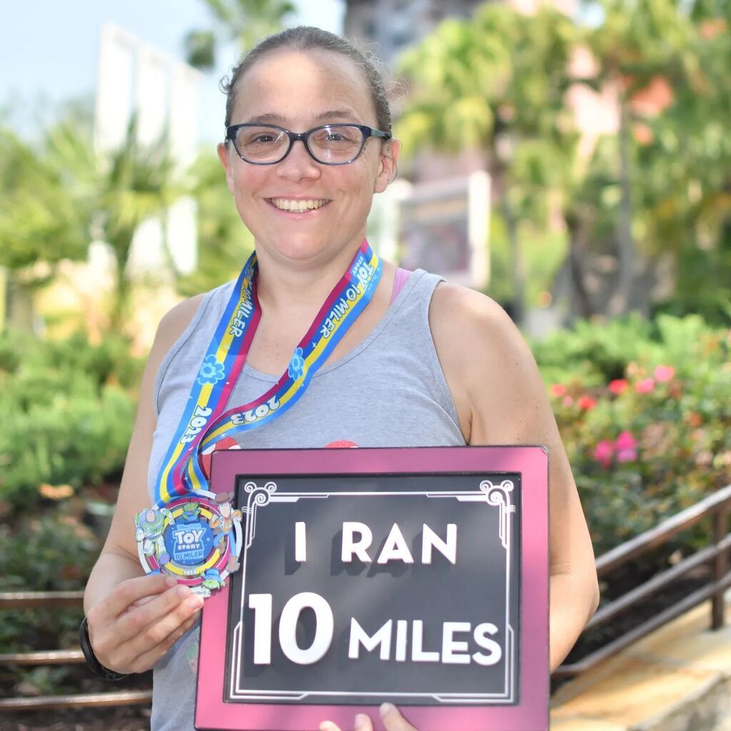 #MedalMonday with my @rundisney Toy Story 10 miler medal!!
.
Longest distance to date,  next up,  #halfmarathon!!!
.
.
.

.
.
.
.
#hollywoodstudios #photopass #medalmonday🏅 #10miles #10milerun #rundisney #disneyspringtime #raceweekend #rundisney10mil… instagr.am/p/Crt4IT_s23f/