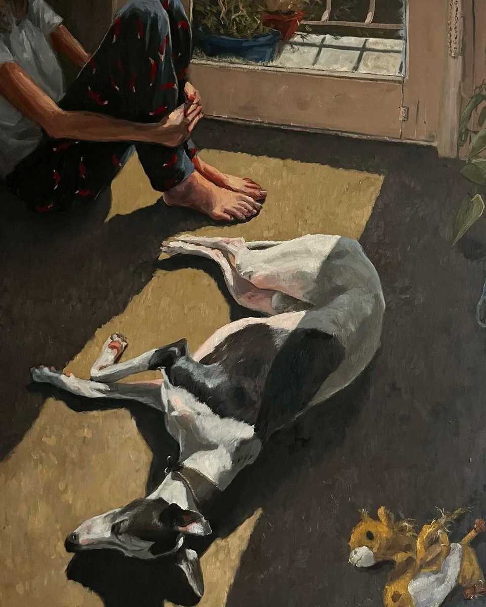 After breakfast, 61x76cm, oil on canvas by James Needham 

#beautifulbizarre #painting #dogpainting #realism #jamesneedam #morningvibes