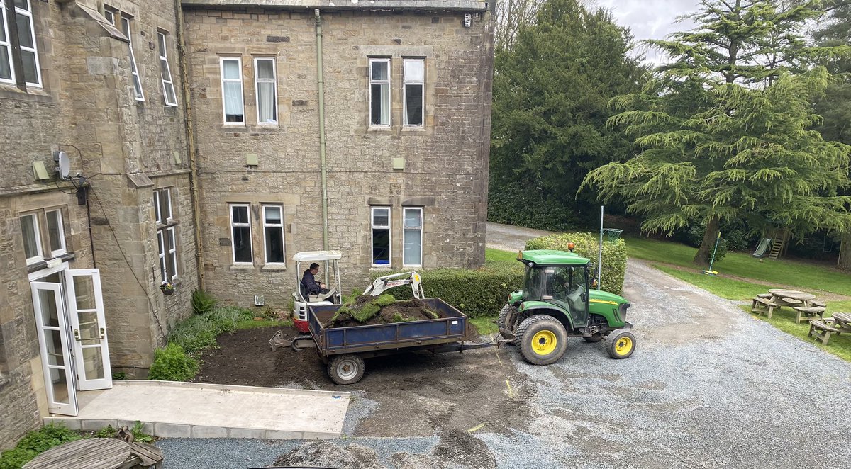 SchoolHouse_Sed's tweet photo. Work has begun on our outdoor patio area. Exciting. @SchoolHouse_Sed #bbq #revisionarea #studyarea https://t.co/5MYWyepUxQ