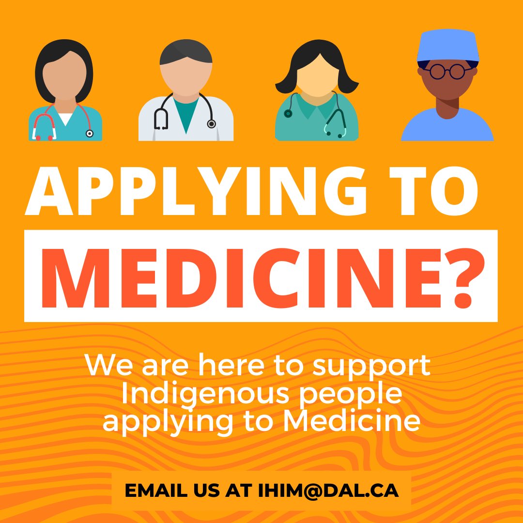 Are you Indigenous and interested in applying to Medical School? We would love to connect with you! Email us at ihim@dal.ca #medicalschool #admission #dalhousie #Indigenous