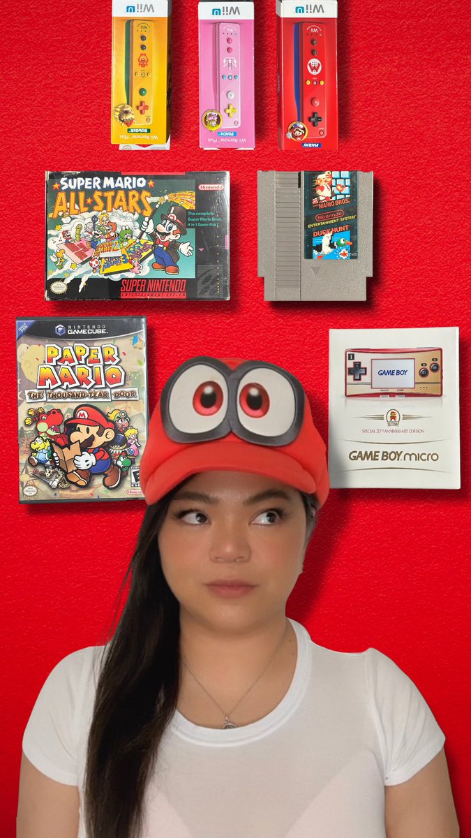StylishNerrd's tweet photo. My entire Mario collection on YouTube! 
Hope to see you there 😘 

My ENTIRE MARIO GAME Collection - from NES to Switch
https://t.co/gMpljioH0D 
#MarioBrosMovie #nintnedo https://t.co/YipyJhlvVu