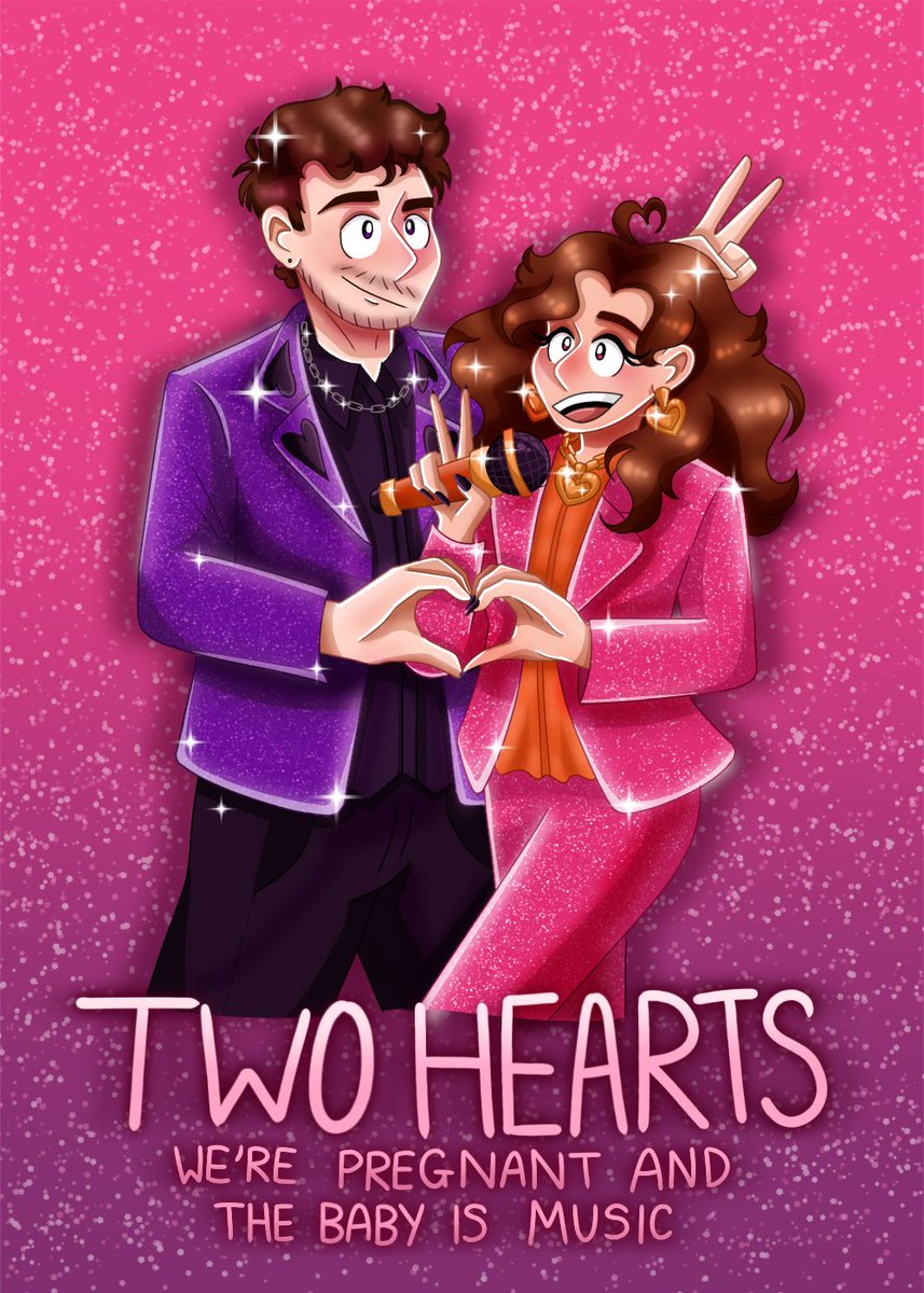 DJWildArt's tweet photo. Fanart in honour of Two Hearts final we’re pregnant and the baby is music show! 💞💞💞💞 #TwoHearts @LauraDaniel25 @josephmoore1 https://t.co/j9J6VcxN2N