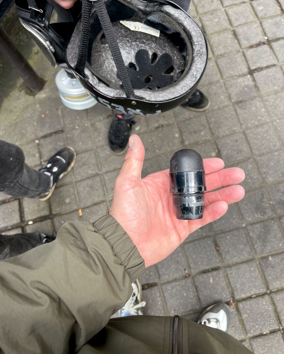 Got shot in the belly with a rubber bullet today whilst covering clashes in #Paris. Not fun. Thank you to the protest medics who helped me out.