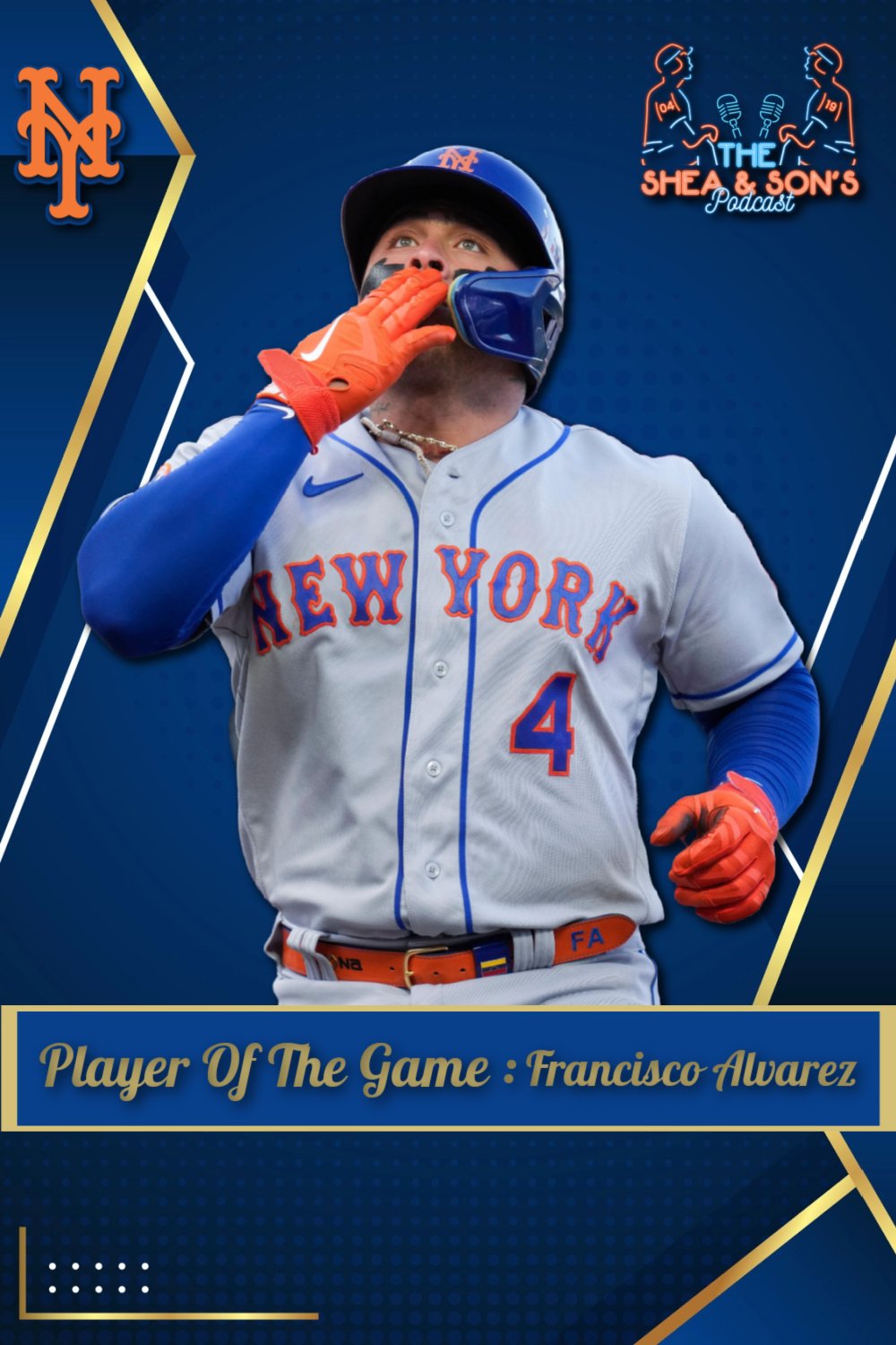 The Shea & Son's Podcast on X: 🍎Shea & Son's POTG: C Francisco Alvarez  2-3 Go Ahead 2 RBI Double #LGM  / X