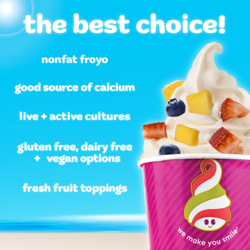 MyMenchies's tweet photo. Did you know OUR froyo is better for you? Make the best choice with Menchie’s froyo! 🍦🍦 #Froyo #FrozenYogurt #BetterForYou #BetterChoice #BetterThanIceCream #RealIngredients #Fruit #Calcium #NonFat #Vegan #DairyFree #GlutenFree #IngredientsMatter https://t.co/N4GpnnggcH