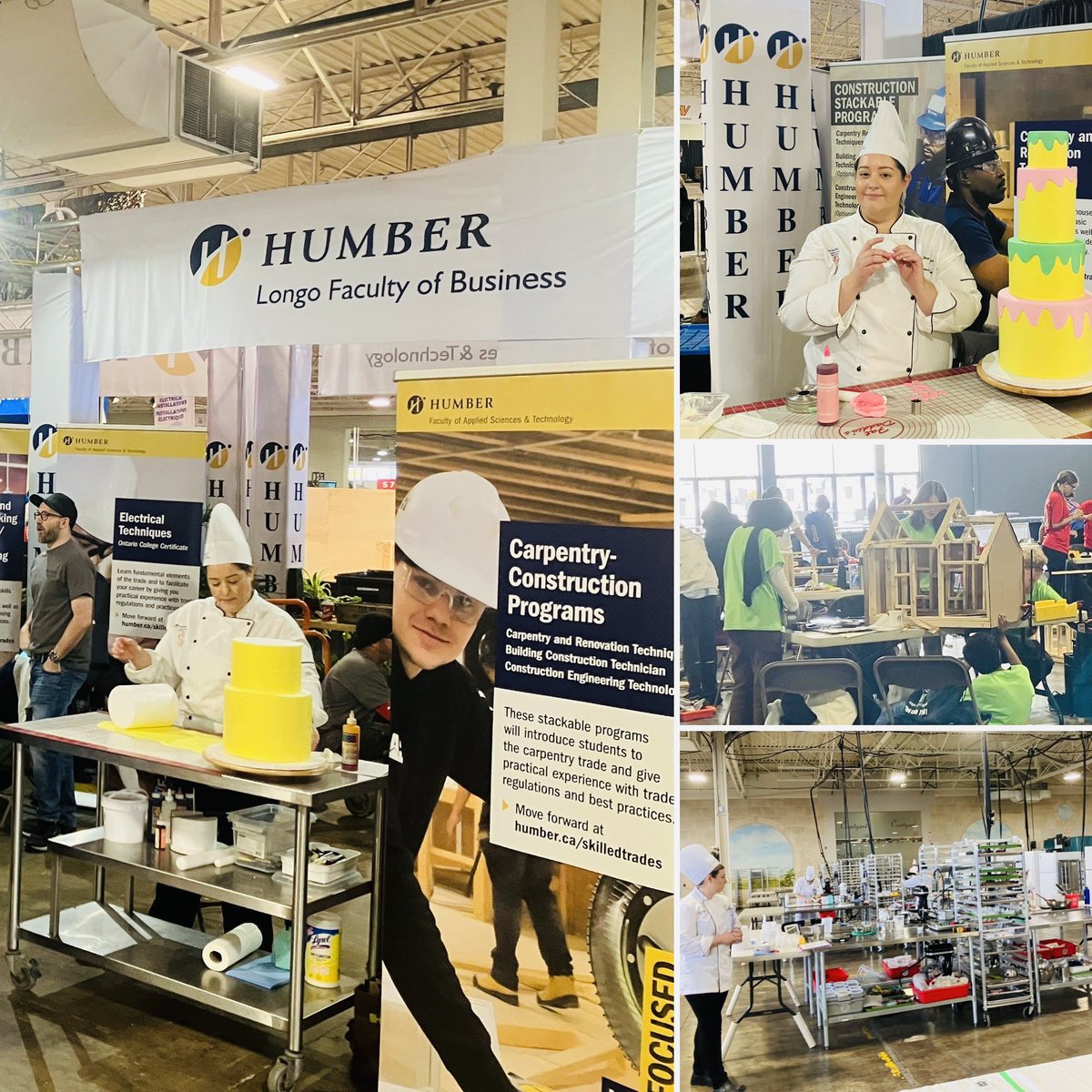 Great start to this years <a href="/skillsontario/">Skills Ontario</a> show featuring @humbercollege Baking and Pastry Arts Management Program. Demonstrating Modern and Innovative Cake Decorating Techniques <a href="/HumberBusiness/">Longo Faculty of Business</a>