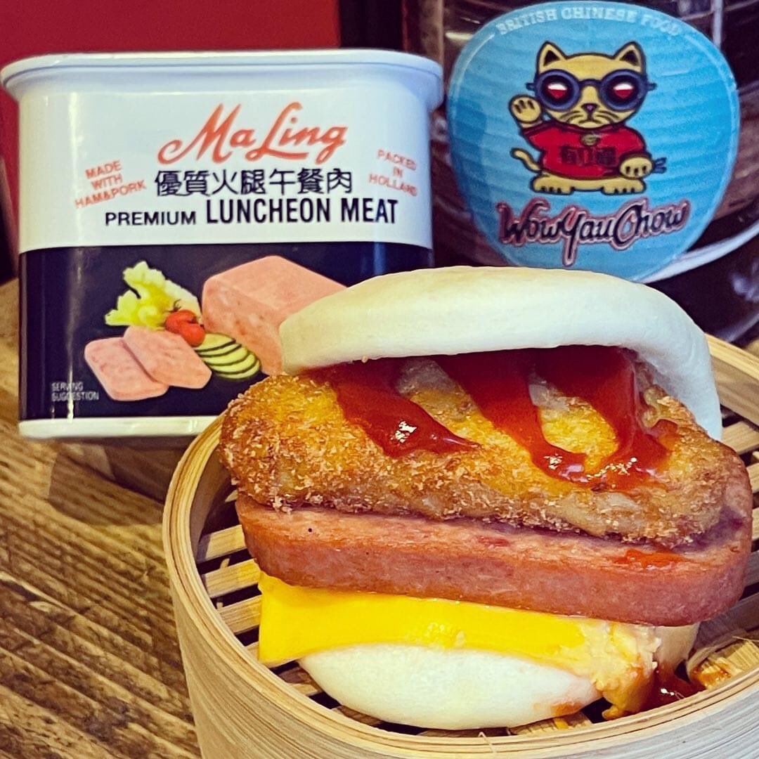 #Spam is abit like #marmite - either you love it or you don’t! Here is us trying out some #ChineseSpamBao - #Cheese #HashBrown #Spam #TomatoSauce - would you be up for a #SpamBao?  #WowYauChow #ChineseComfortFood #NotYourStandardChinese #Altrincham #Swinton #Manchester #FoodPorn