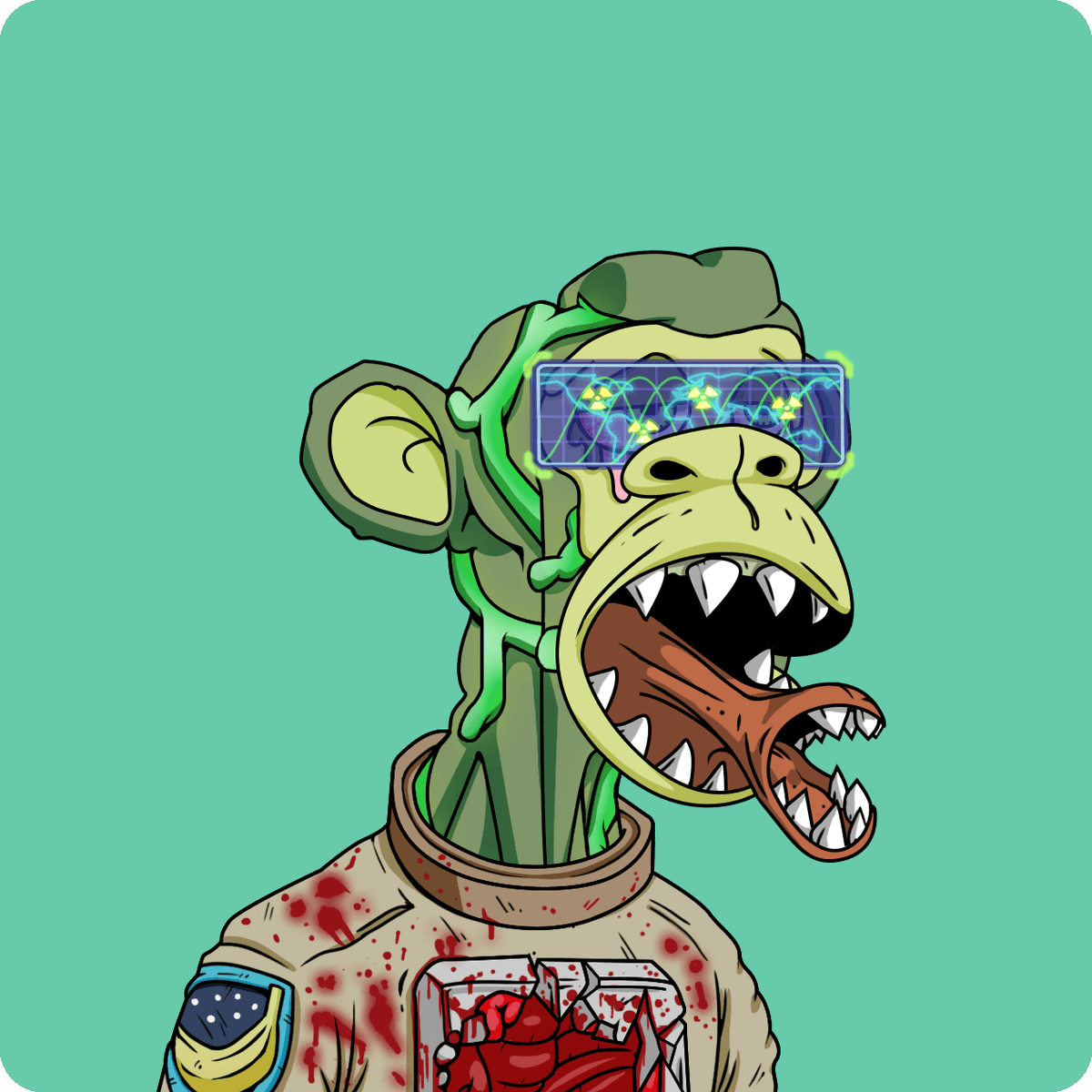 GojuanesCrypto's tweet photo. @BoredApeYC Happy Mutant Monday!... Alien theme space suit ready for launch 🚀 https://t.co/jFyAhXlYfw
