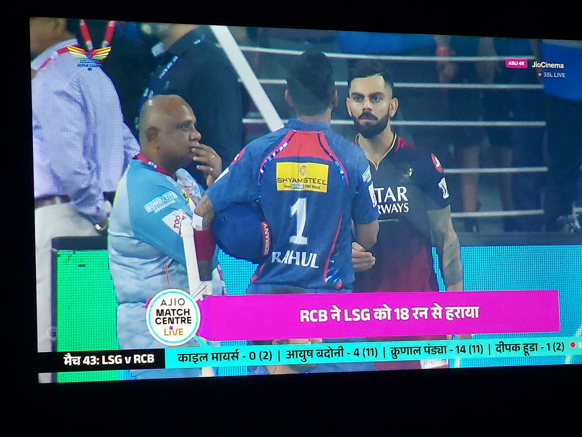 skd1310's tweet photo. Such a cheap &amp; poor behaviour from @imVkohli एक IPL Trophy तो जीत के दिखा पहले भाई । https://t.co/FVHJv5Iinh