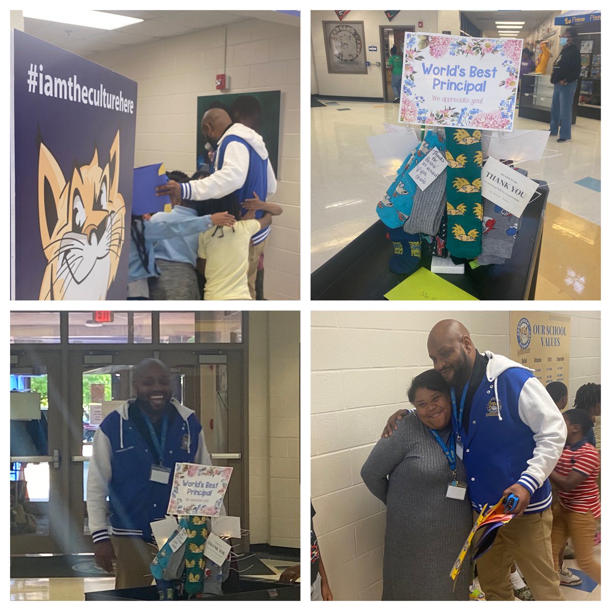 Celebrated our AMAZING leader, Mr. Ford, for Principal Appreciation Day. Thankful for all that he does for our students and teachers! @principaltford @AP_Ayers_PES @TommyUsherAPS #Principalappreciationday #PESWildcats #education