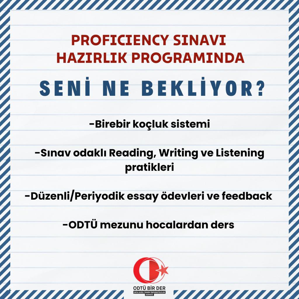 odtubirder's tweet photo. EPE Hazırlık Kursu

ODTÜ öğrencileri için önemli bir aşama olan English Proficiency Exam için hızlandırılmış hazırlık kursumuz başlıyor. İlk ders;

🗓️ 3 MAYIS, Çarşamba

*Kursumuz dernek üyelerimize özeldir

#odtü #metu #odtubirder #epe #proficiencyexam https://t.co/c4kxye0LkR