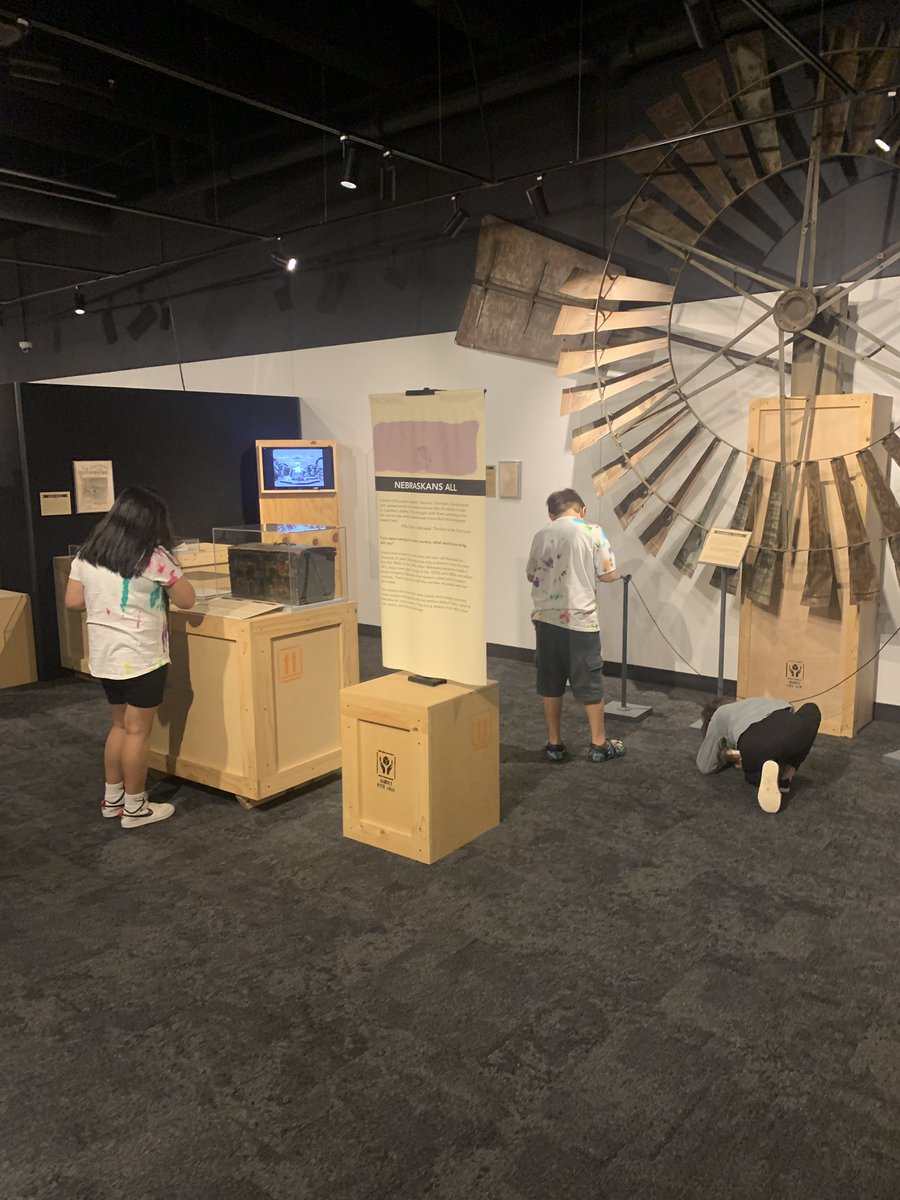 4th Grade Field Trip: Started our day off at @HistoryNebraska museum, checking out artifacts and historical changes of Nebraska! 🕵️‍♀️🗺️🧭