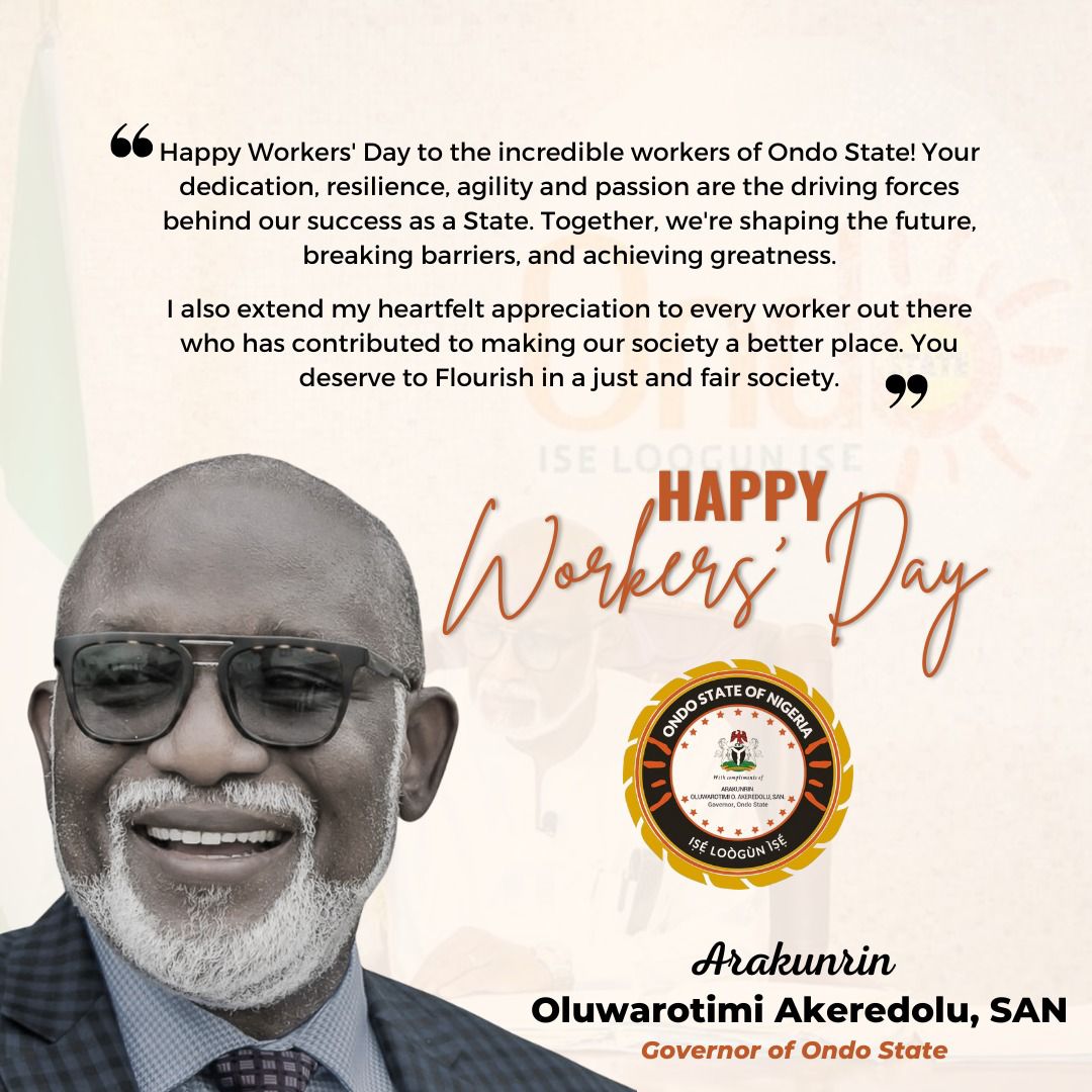 Happy Workers Day from Mr Talk and Dothe Governor  of the people.