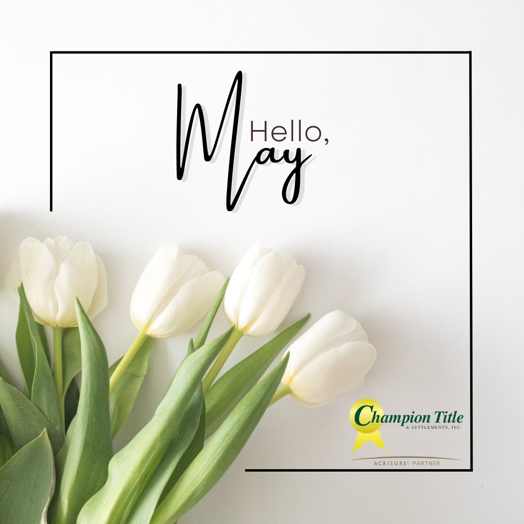 The month of new beginnings, fresh starts, and blooming flowers. Let's welcome the warmer weather and brighter days with open arms. ☀️🌷

Visit ChampionTitle.com to get started with us today. 😄

#CloseLikeAChamp #TitleIndustry #TitlePartners #TitleProfessionals