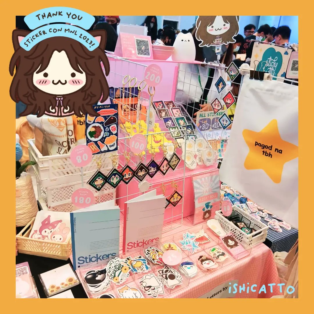 ishicatto's tweet photo. Finally, I got to post som ✨️content✨️ here on twt! Thank you, @StickerConMNL, for giving us an opportunity to be here!

I can say that this con inspired me to be a better artist in the future. Please adopt me again next time *kumindat* https://t.co/GsT0jTZbpz