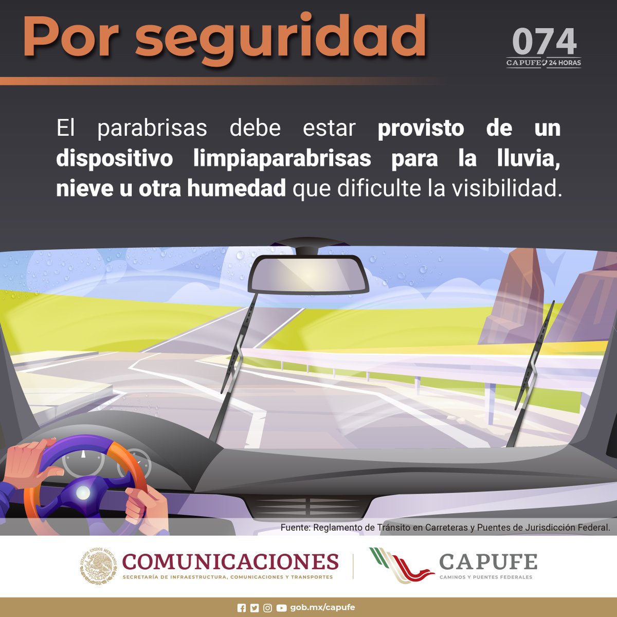 CAPUFE's tweet photo. ¿Cuándo revisaste por última vez los limpiaparabrisas de tu vehículo? https://t.co/cUAG0nPG7c