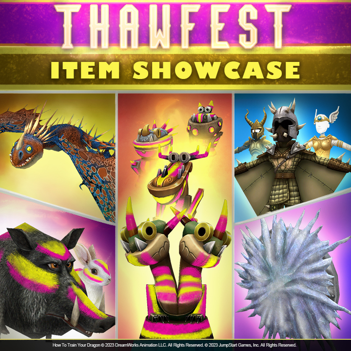 SchoolOfDragons's tweet photo. Unlock some of these amazing Thawfest-themed items during our Spring celebration! #Thawfest2023 #SchoolofDragons #gaming https://t.co/1kxiw5CNPm