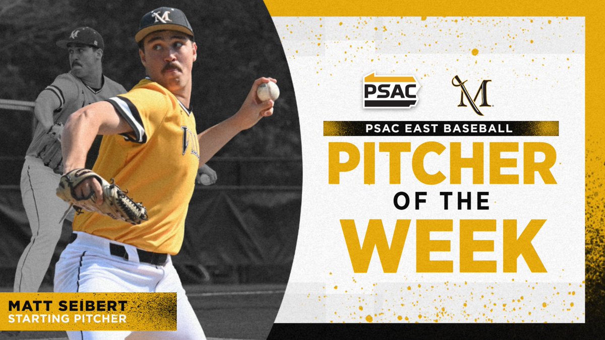 A complete-game shutout gets freshman Matt Seibert his first PSAC East Pitcher of the Week award!