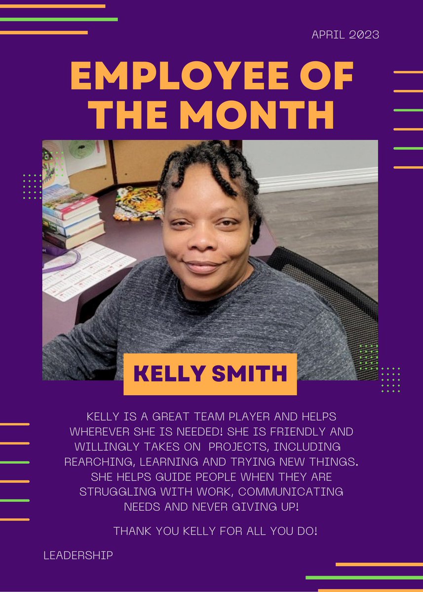 Congratulations to our April #EmployeeoftheMonth - Kelly Smith! Kelly is a critical addition to our team, and is always kind and willing to take on the extra project. She patiently works to help guide team members and clients when they are struggle and never gives up! #TeamWork