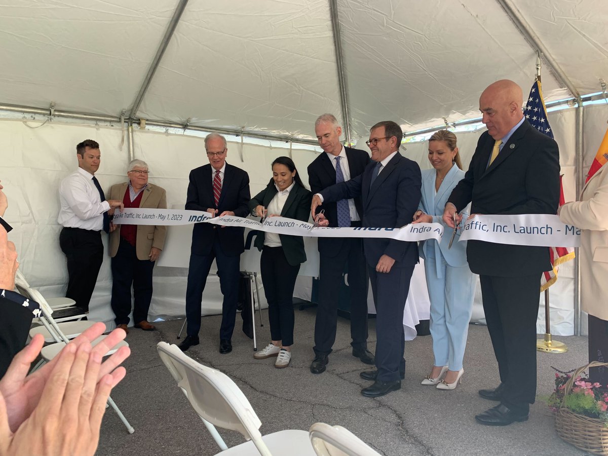 RepDavids's tweet photo. I joined @JerryMoran, local electeds, and business leaders to celebrate @IndraCompany’s new investments in JoCo.

They plan to expand manufacturing of life-saving aviation navigation systems, creating more jobs in #KS03. https://t.co/qpmF5k7Ziw