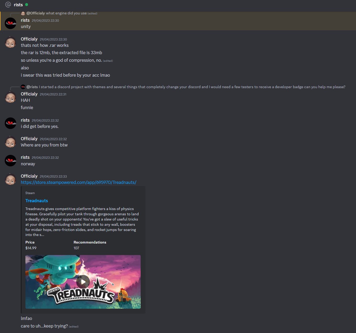 Officialy on twitter kitsune alex itchio discord i reported it on