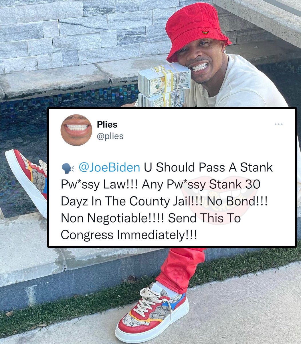 SaycheeseDGTL's tweet photo. Plies wants Joe Biden to pass a new law https://t.co/hhEYoIGzCy
