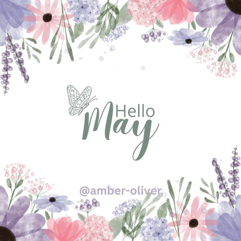 Welcome  May. Let's make it great!! 🦋🌷🌈 #amberoliver #happymay #mayday2023