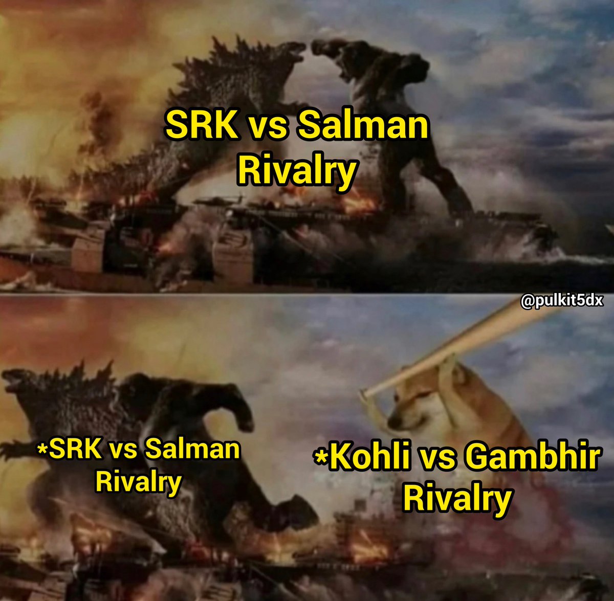 pulkit5Dx's tweet photo. Virat Kohli and Gambhir Rivalry>>>> https://t.co/QGOEsGAAtT