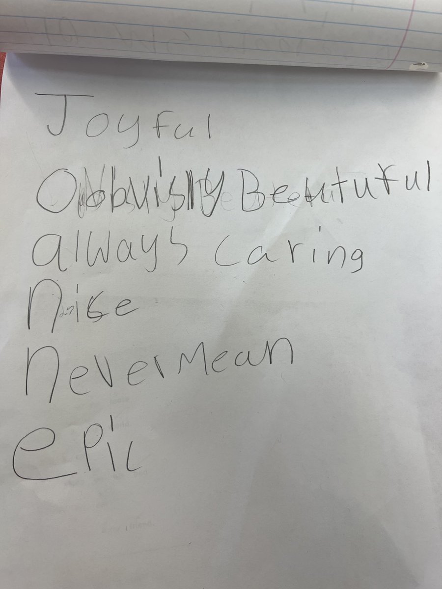 What a sweet gift to have left on my desk after lunch!  

Thanks S- your acrostic poem made my day! 🥰 

⁦@stpetersprim_mp⁩